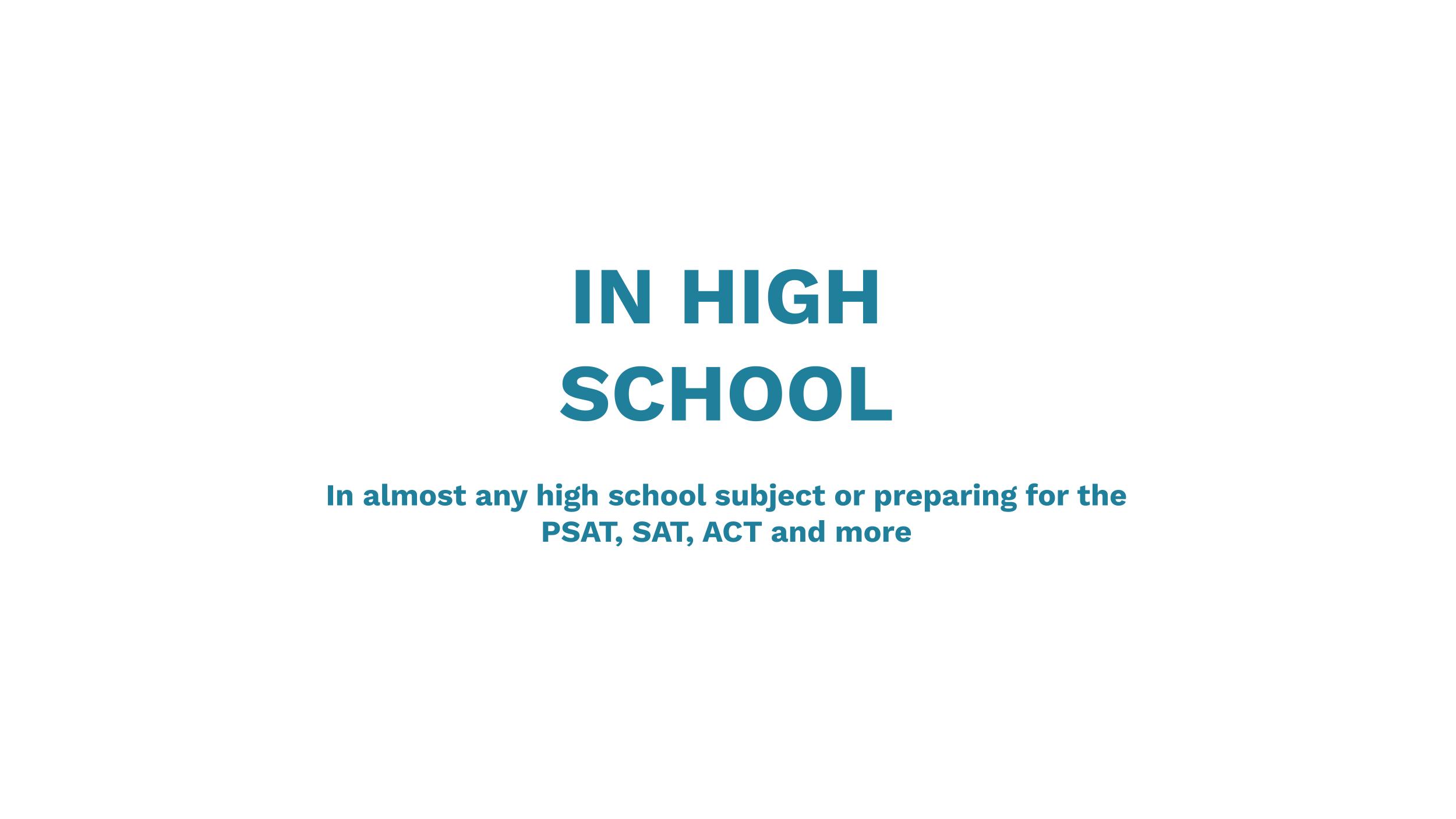 In High School